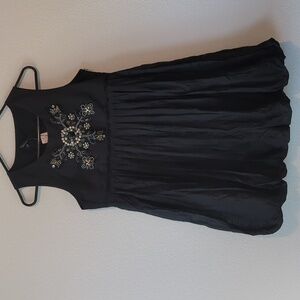 Miss Me Rhinestone Embellished Bubble Hem Dress